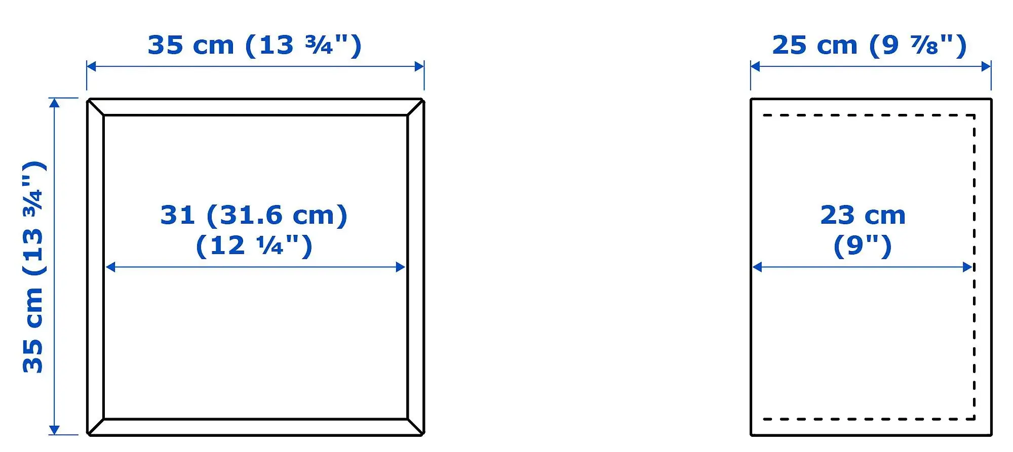 Raft Ikea Eket usa de sticla 35x35x35 (Aspect Stejar Antichizat)