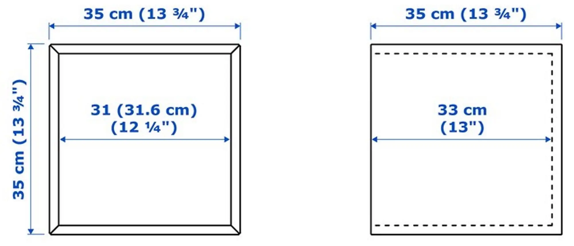 Raft Ikea Eket cu usa de sticla 35x35x35 (Gri-inchis)