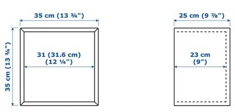 Raft suspendat Ikea Eket 35x25x35 (Gri Inchis)