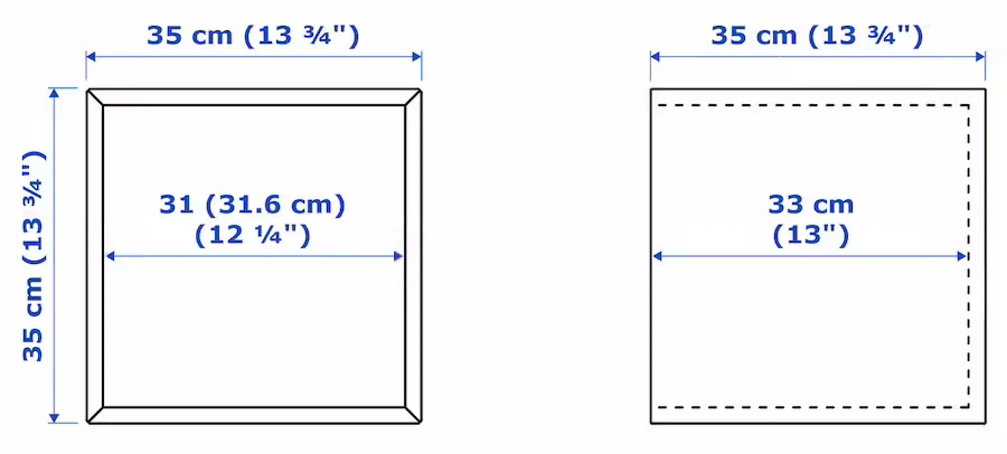 Raft suspendat Ikea Eket 35x35x35 (Alb)