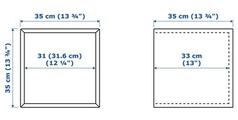 Raft suspendat Ikea Eket 35x35x35 (Aspect Stejar Antichizat)