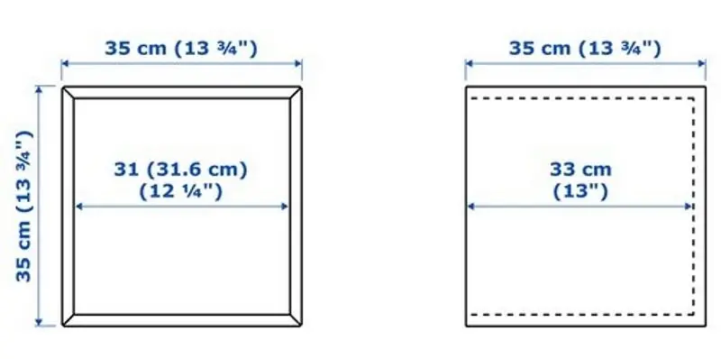 Raft suspendat Ikea Eket 35x35x35 (Gri Inchis)