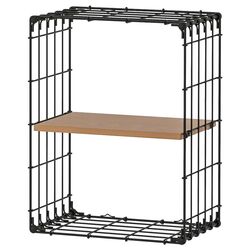 Полка навесная Ikea Gullhult 30x40 (Черный/Сосна Под Антик)