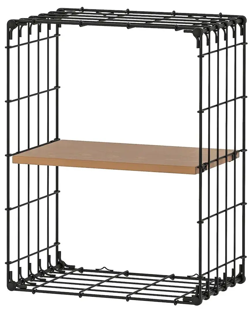 Polita suspendata Ikea Gullhult 30x40 (Negru/Pin Antichizat)