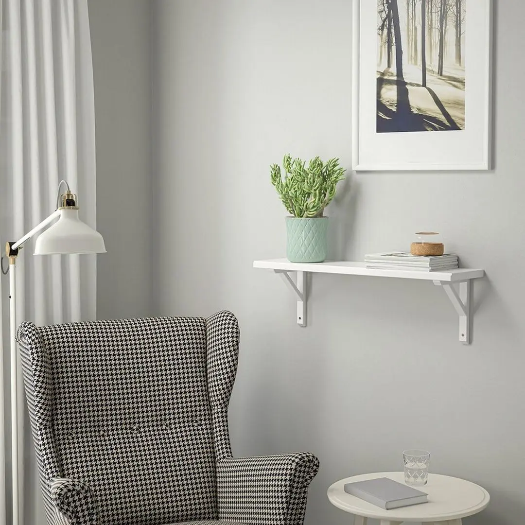 Polita suspendata Ikea Tranhult/Sandshult 80x20 (Plop/Vopsit Alb)