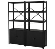 Стеллаж Ikea Bror с шкафчиками 170x40x190 (Черный)