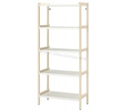 Стеллаж Ikea Ekenbben 70x34x154 (Тополь/Белый)