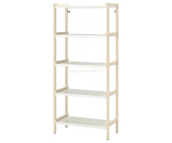 Стеллаж Ikea Ekenbben 70x34x154 (Тополь/Белый)