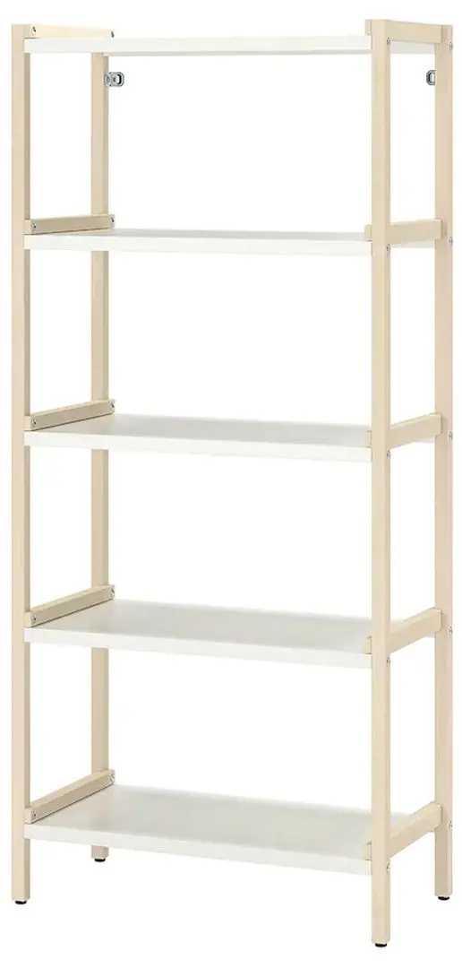 Etajera Ikea Ekenbben 70x34x154 (Plop/Alb)