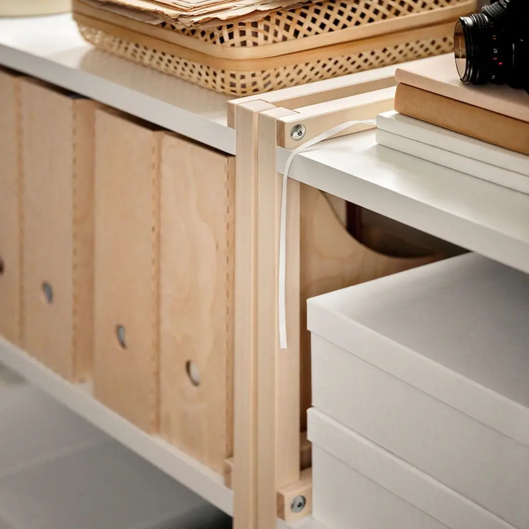 Etajera Ikea Ekenbben 70x34x86 (Plop/Alb)