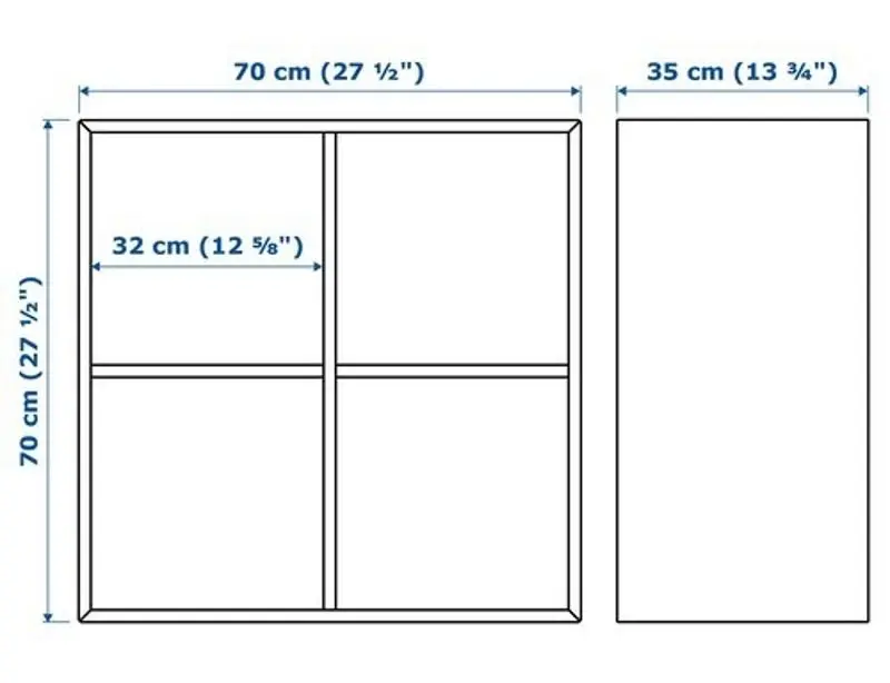 Etajera Ikea Eket 4 compartimente 70x35x70 (Alb)