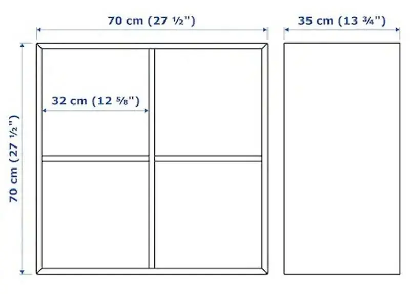 Etajera Ikea Eket 4 compartimente 70x35x70 (Gri Inchis)