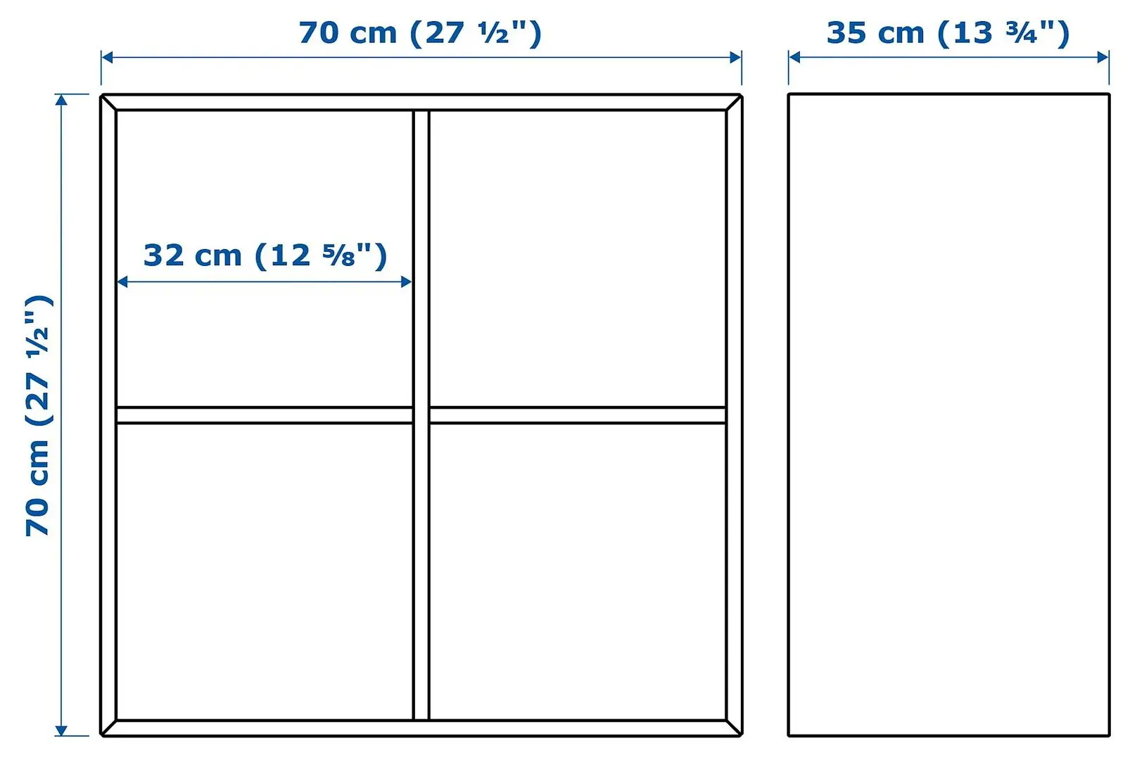 Etajera Ikea Eket 70x35x70 (Alb)