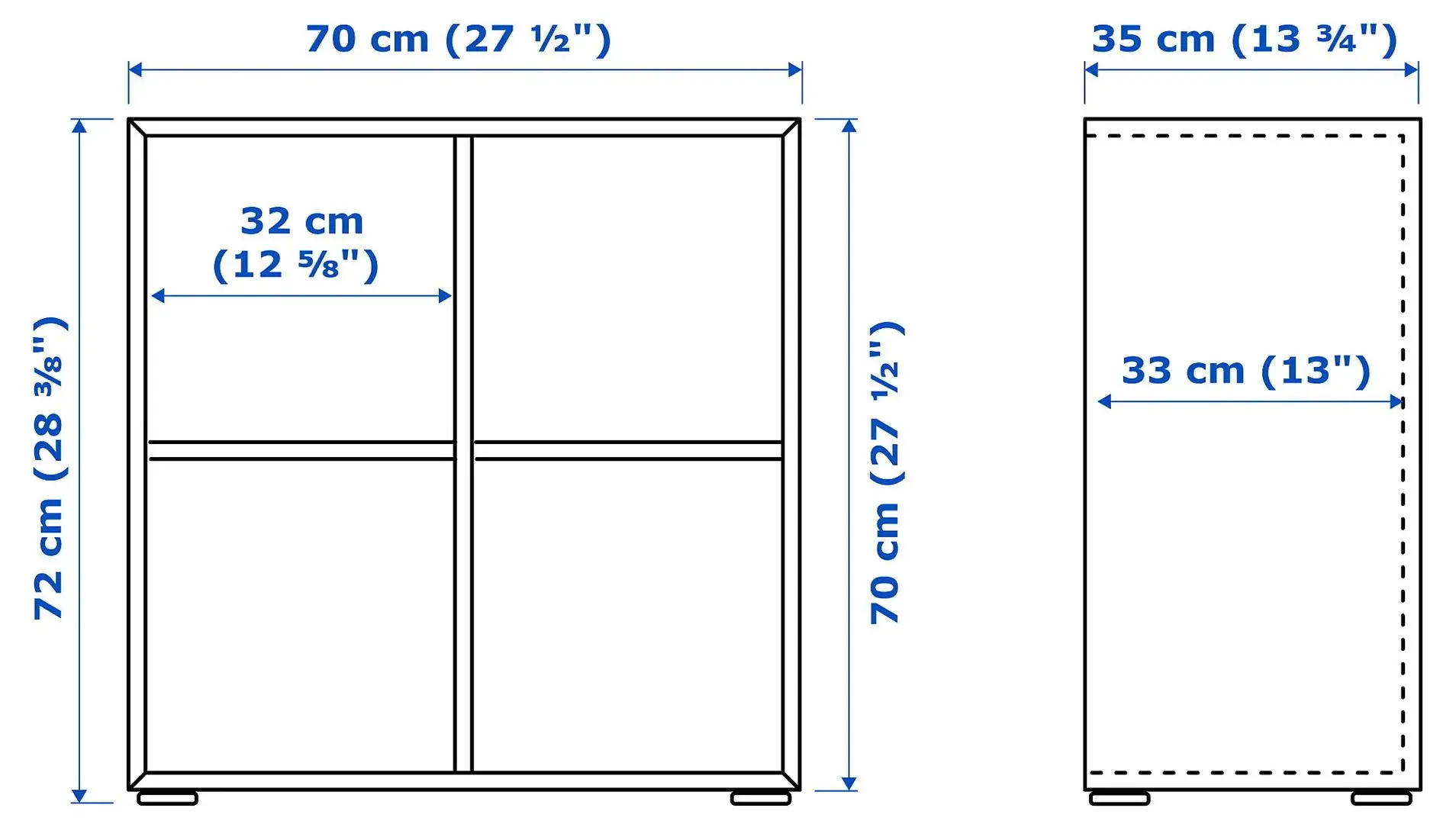 Etajera Ikea Eket 70x35x72 (Alb)
