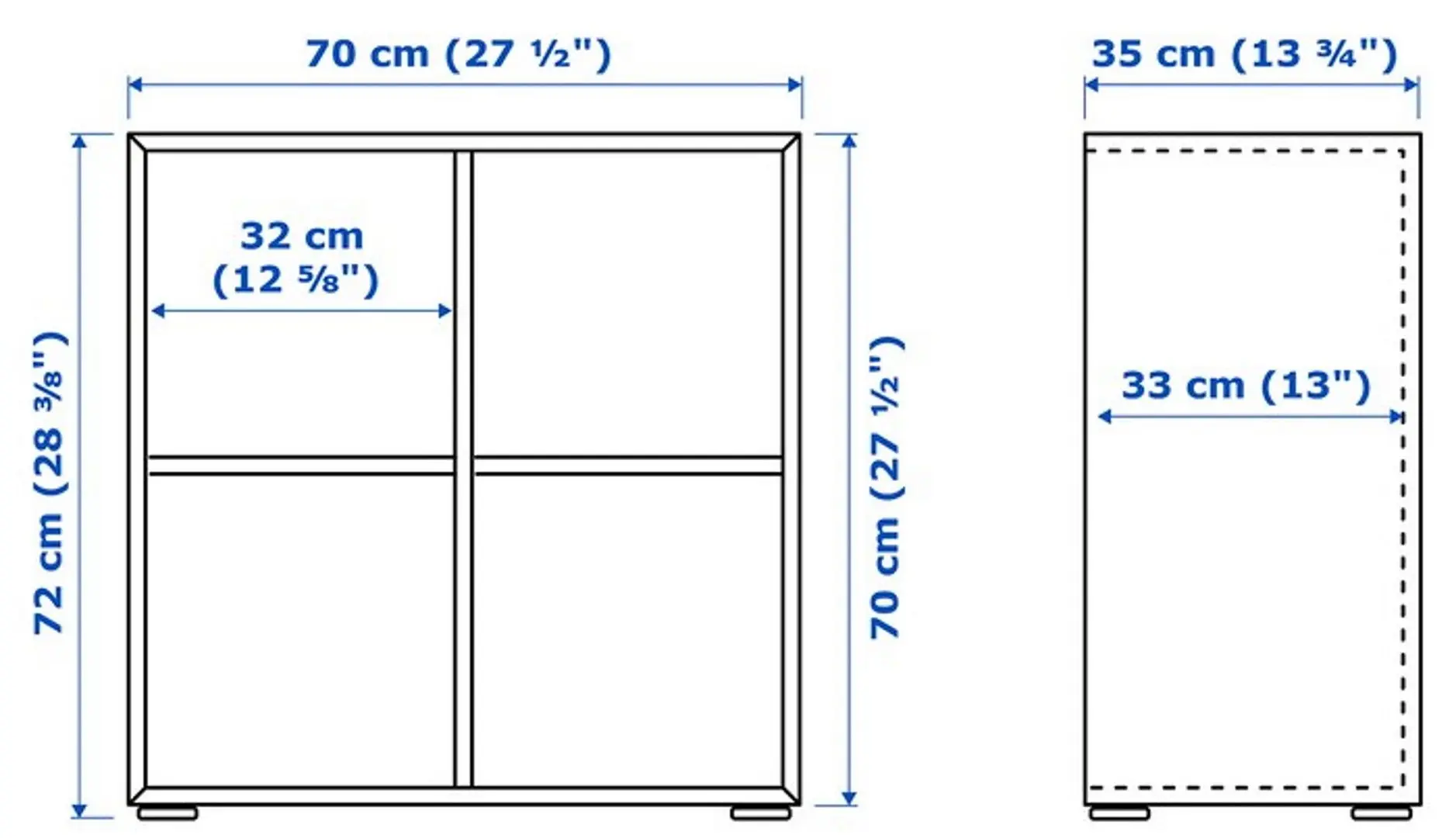 Dulap combinat Ikea Eket 70x35x72 (Gri Inchis)