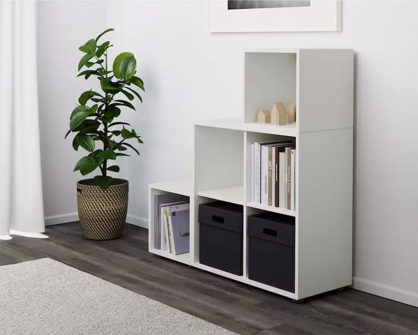 Etajera Ikea Eket cu picioare 105x35x107 (Alb)