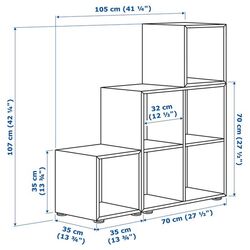 Etajera Ikea Eket cu picioare 105x35x107 (Gri-inchis) Thumb
