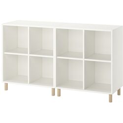 Etajera Ikea Eket cu picioare/lemn 140x35x80 (Alb)