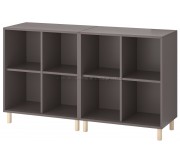 Etajera Ikea Eket cu picioare/lemn 140x35x80 (Gri Inchis)