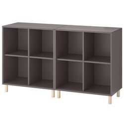Etajera Ikea Eket cu picioare/lemn 140x35x80 (Gri Inchis)