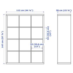 Etajera Ikea Kallax 112x147 (Aspect Stejar Antichizat) Thumb
