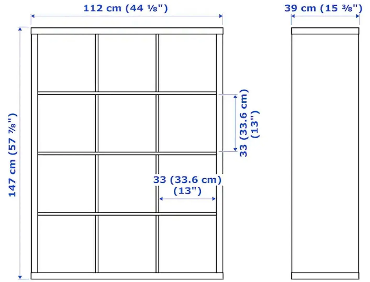 Etajera Ikea Kallax 112x147 (Aspect Stejar Antichizat) - 2