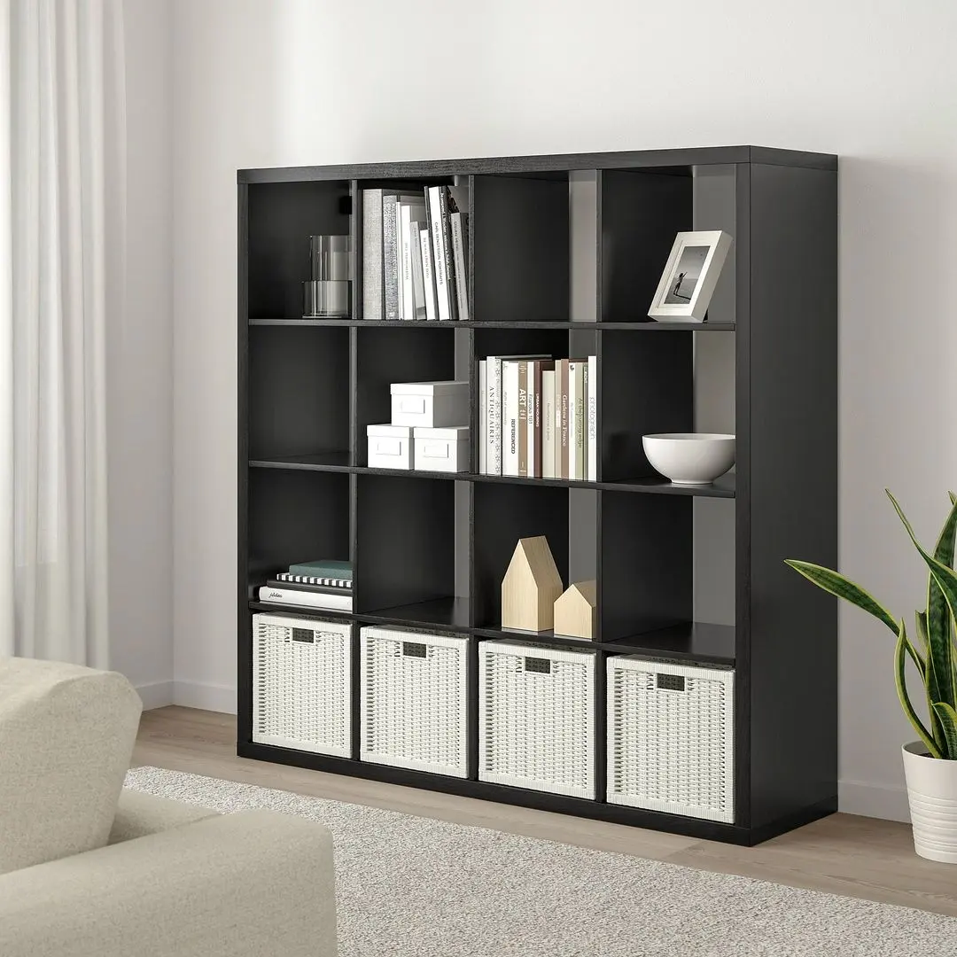 Etajera Ikea Kallax 147x147 (Negru-maro)