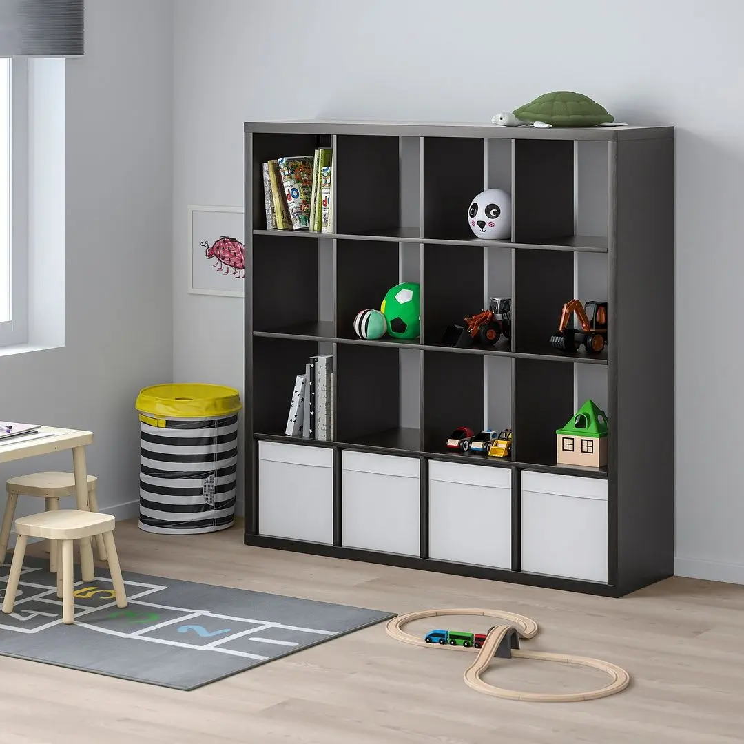 Etajera Ikea Kallax 147x147 (Negru-maro)