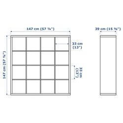 Etajera Ikea Kallax 147x147 (Negru-maro) Thumb