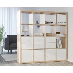 Etajera Ikea Kallax 147x147 (Aspect Stejar Antichizat) Thumb