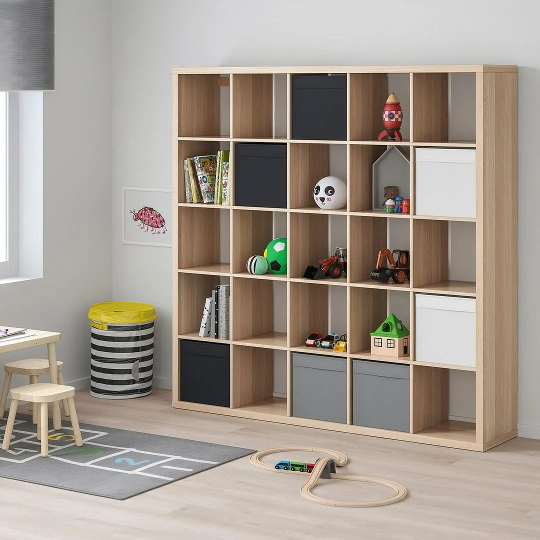 Etajera Ikea Kallax 182x182 (Aspect Stejar Antichizat)