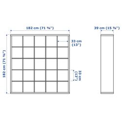 Etajera Ikea Kallax 182x182 (Aspect Stejar Antichizat) Thumb
