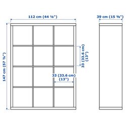 Etajera Ikea Kallax 4 organizatoare 147x112 (Aspect Stejar Antichizat) Thumb
