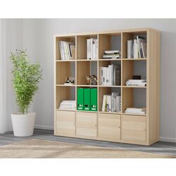 Etajera Ikea Kallax 4 organizatoare 147x147 (Aspect Stejar Antichizat) Thumb