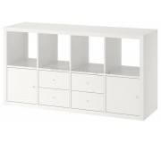 Стеллаж Ikea Kallax 4 вставки 77x147 (Белый)