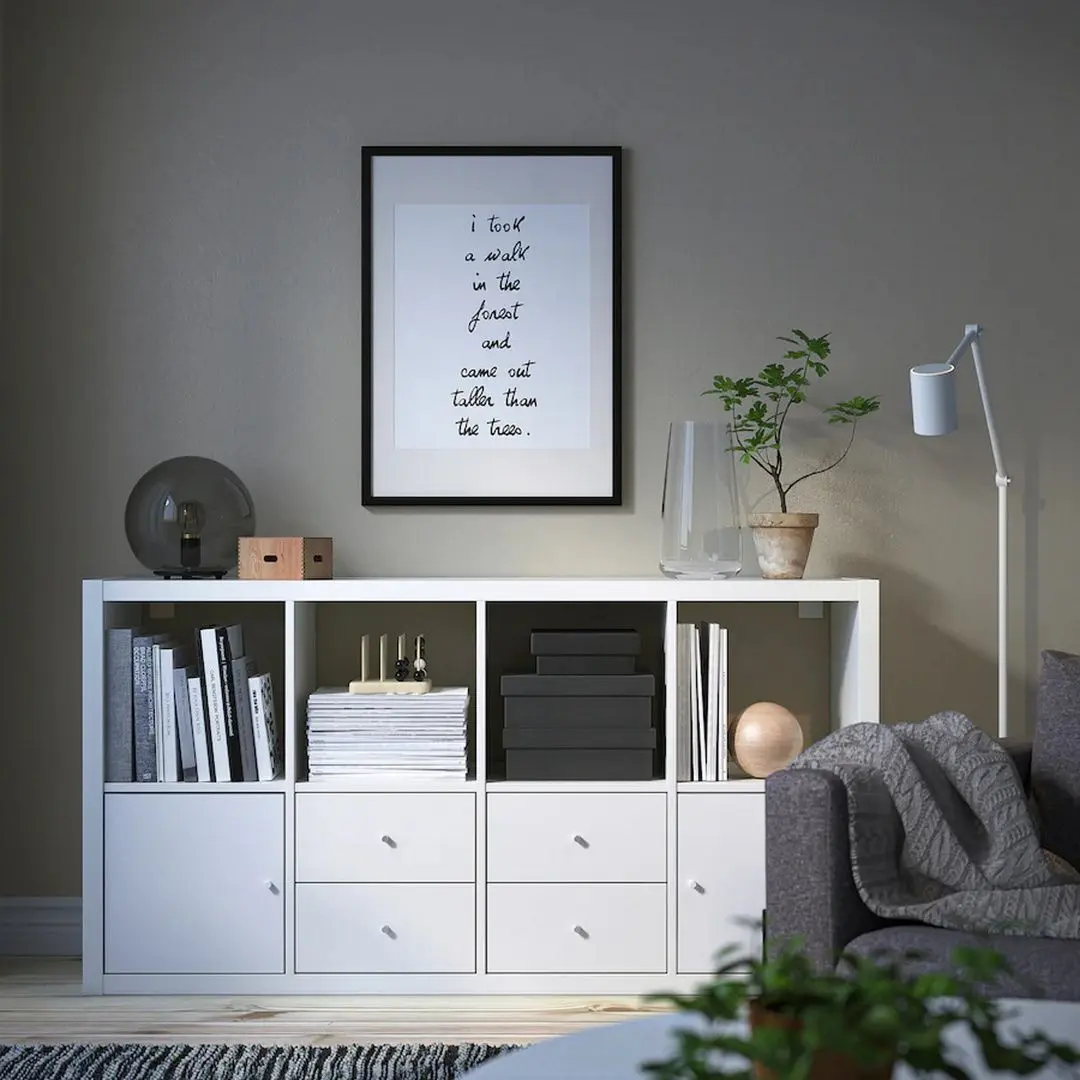 Etajera Ikea Kallax 4 organizatoare 147x112 (Alb)