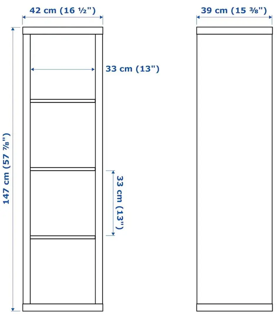 Etajera Ikea Kallax 42x147 (Alb)