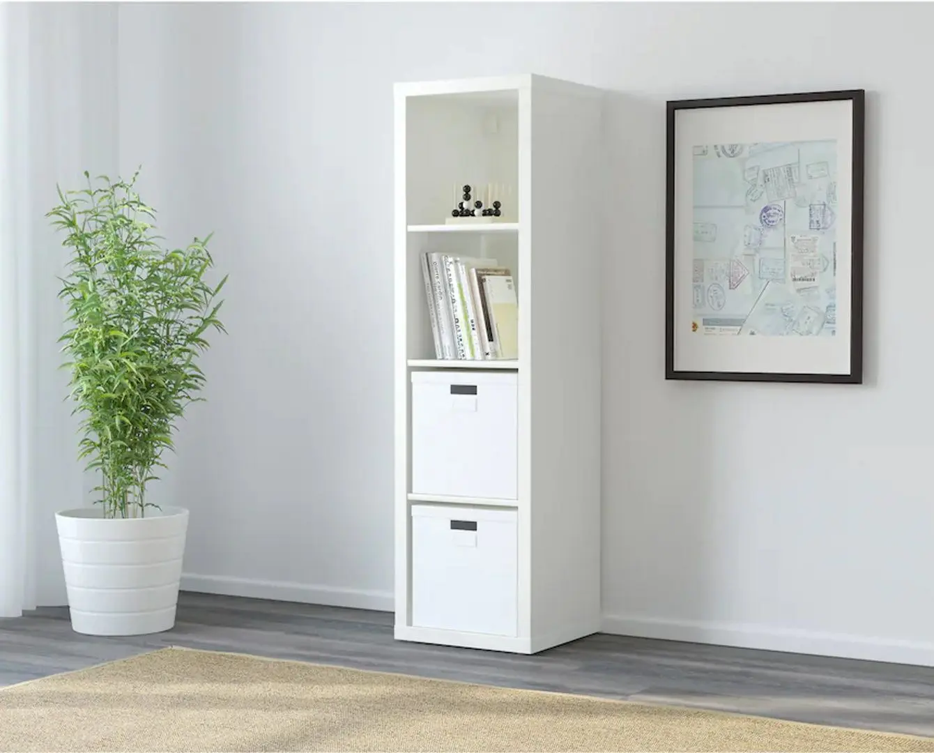 Etajera Ikea Kallax 42x147 (Alb)