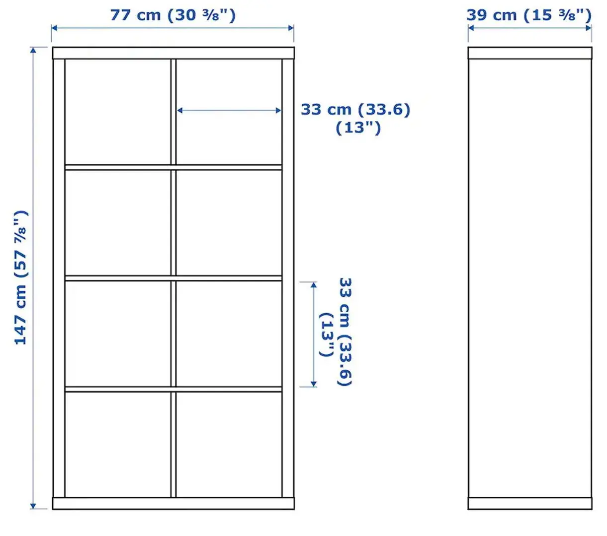 Etajera Ikea Kallax 77x147 (Alb)