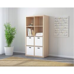 Etajera Ikea Kallax 77x147 (Aspect Stejar Antichizat) Thumb