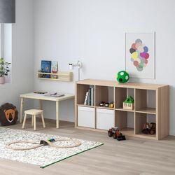Etajera Ikea Kallax 77x147 (Aspect Stejar Antichizat) Thumb