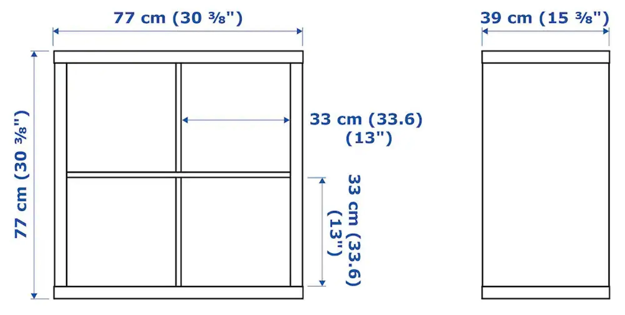 Etajera Ikea Kallax 77x77 (Alb)