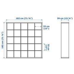 Etajera Ikea Kallax 10 organizatoare 182x182 (Alb) Thumb