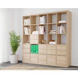Etajera Ikea Kallax cu 10 organizatoare 182x182 (Aspect Stejar Antichizat) Thumb