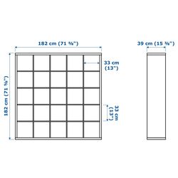 Etajera Ikea Kallax cu 10 organizatoare 182x182 (Aspect Stejar Antichizat) Thumb