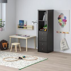 Etajera Ikea Kallax 2 organizatoare 42x147 (Negru-maro) Thumb