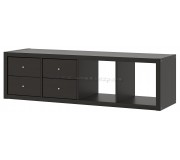 Etajera Ikea Kallax 2 organizatoare 42x147 (Negru-maro)