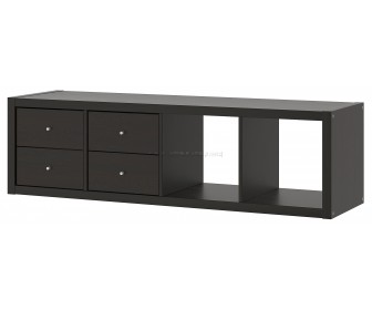 Etajera Ikea Kallax 2 organizatoare 42x147 (Negru-maro)