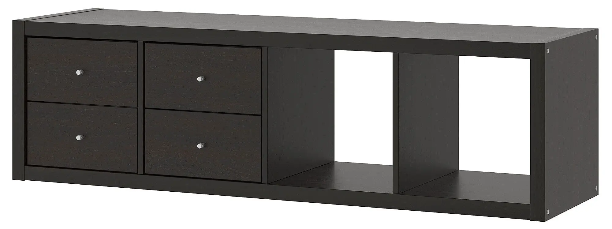 Etajera Ikea Kallax 2 organizatoare 42x147 (Negru-maro)