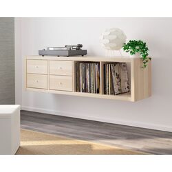 Etajera Ikea Kallax 2 organizatoare 42x147 (Aspect Stejar Antichizat) Thumb